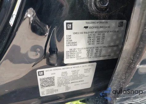 2021 Chevrolet Silverado 1500 4Wd Short Bed Lt Trail Boss from USA, damaged, VIN 3GCPYFEL8MG114083